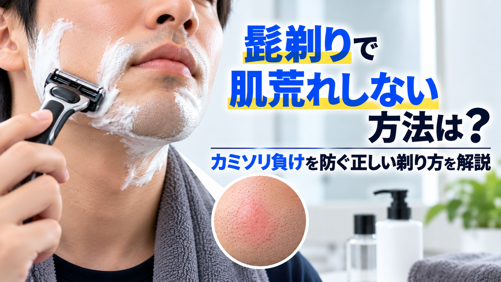 髭剃りで肌荒れしない方法は？カミソリ負けを防ぐ正しい剃り方を解説